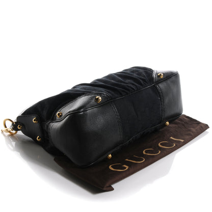 Gucci Monogram GG Medium Jockey Hobo Black 4 of 7