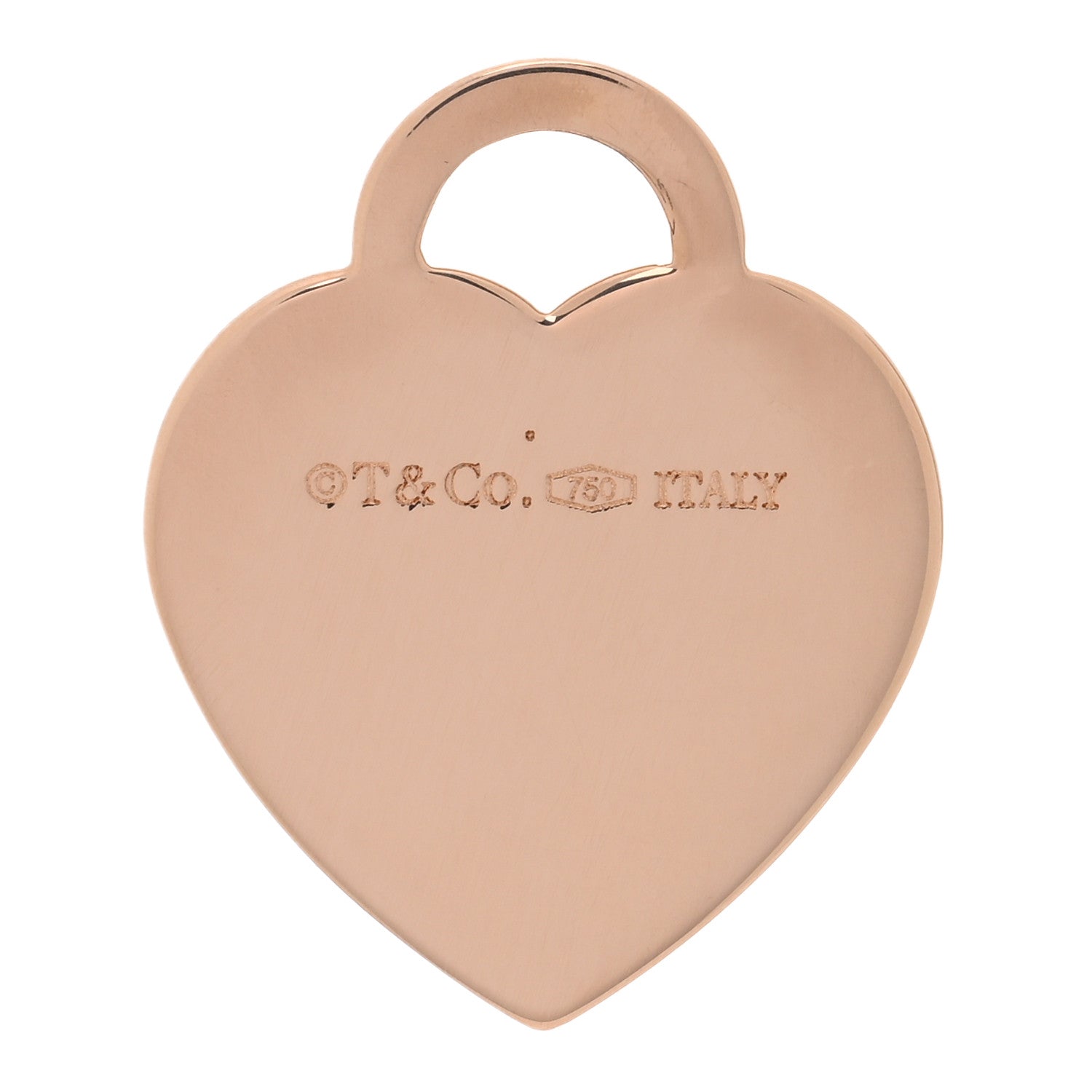Tiffany 18K Rose Gold Diamond Tiffany Letter D Heart Tag Charm 3 of 4