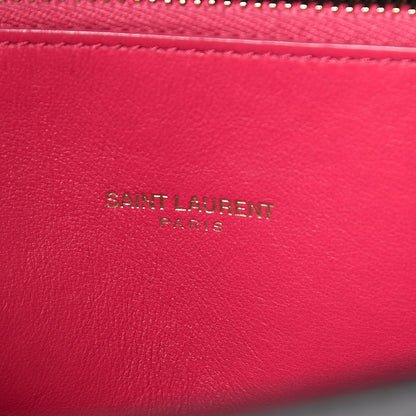 Saint Laurent Calfskin Small Sac De Jour Black Fuchsia 9 of 15
