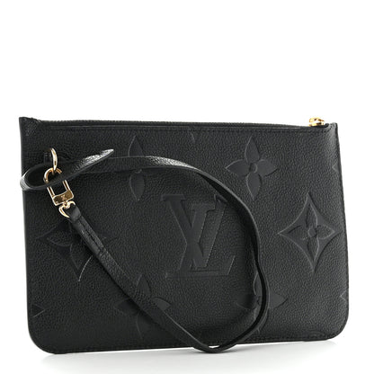 Louis Vuitton Empreinte Monogram Giant Neverfull MM Pochette Black 3 of 8