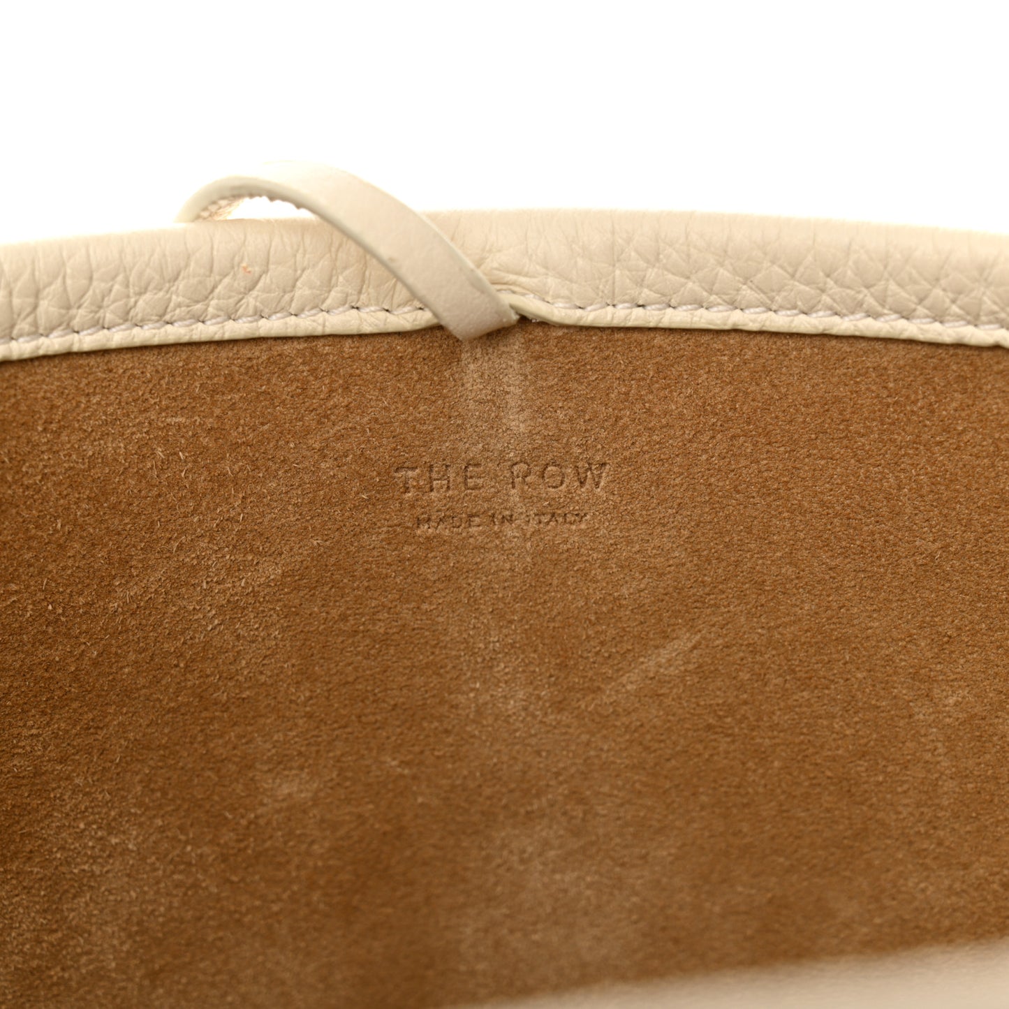 Grained Calfskin Small N/S Park Tote Ivory