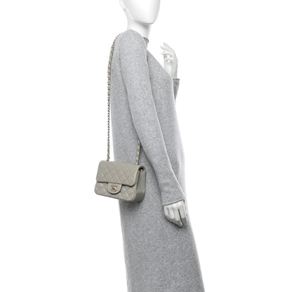 Chanel Lambskin Quilted Mini Square Flap Grey 2 of 11