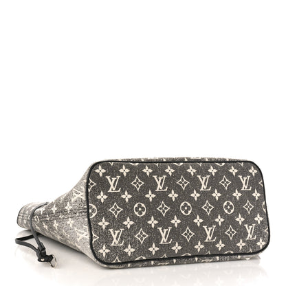 Louis Vuitton Denim Monogram Jacquard Neverfull MM Grey 4 of 8