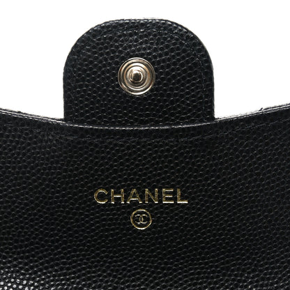 Chanel Caviar Quilted Flap Card Holder On Chain Black 5 of 10