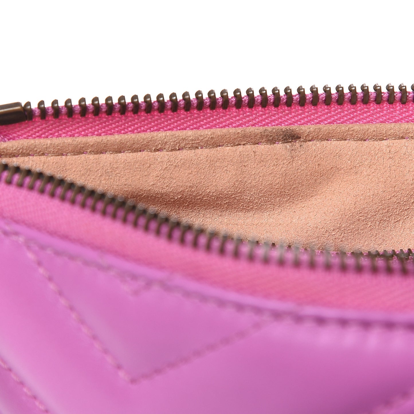 Calfskin Matelasse Mini GG Marmont Chain Bag Candy Mousse
