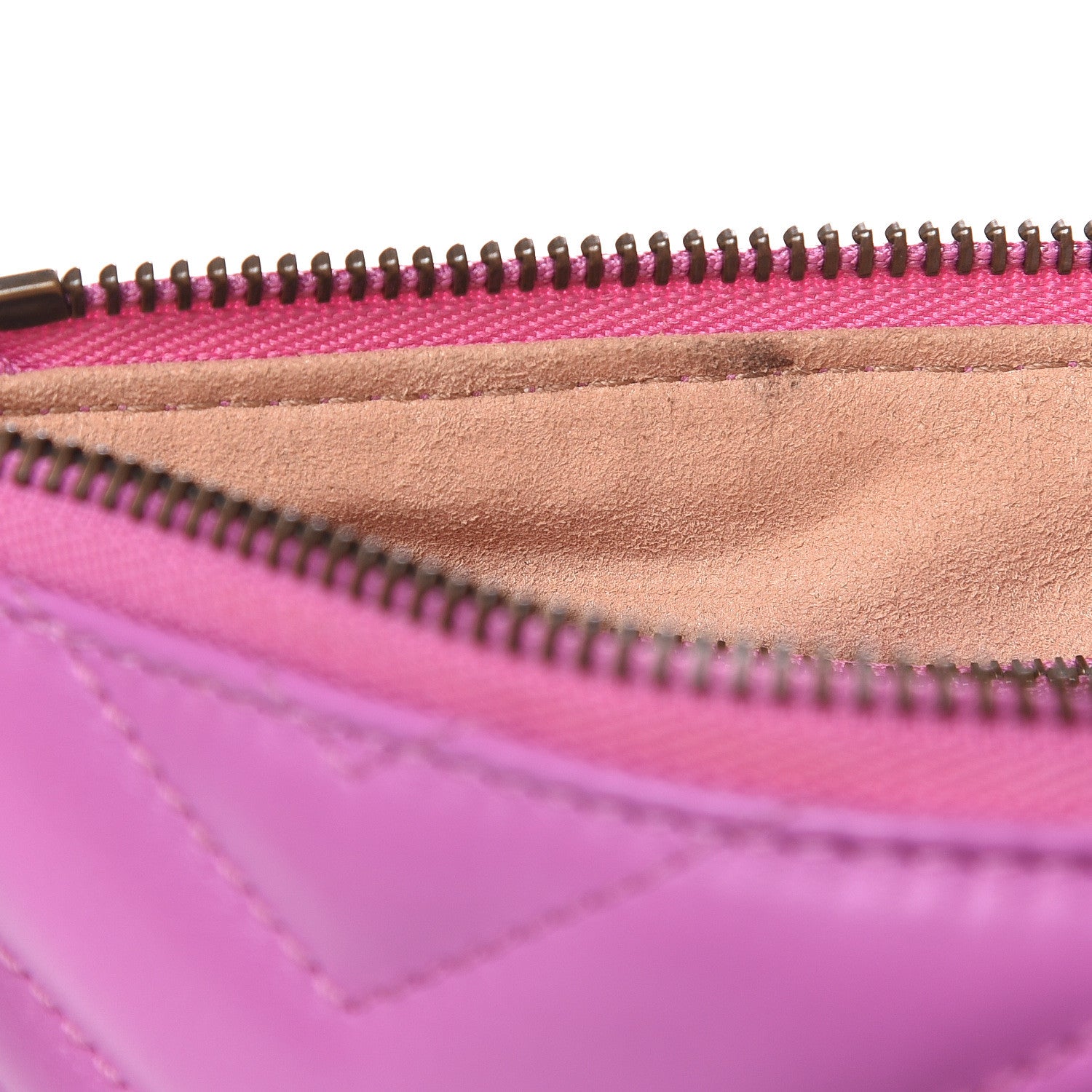 Gucci Calfskin Matelasse Mini GG Marmont Chain Bag Candy Mousse 11 of 11