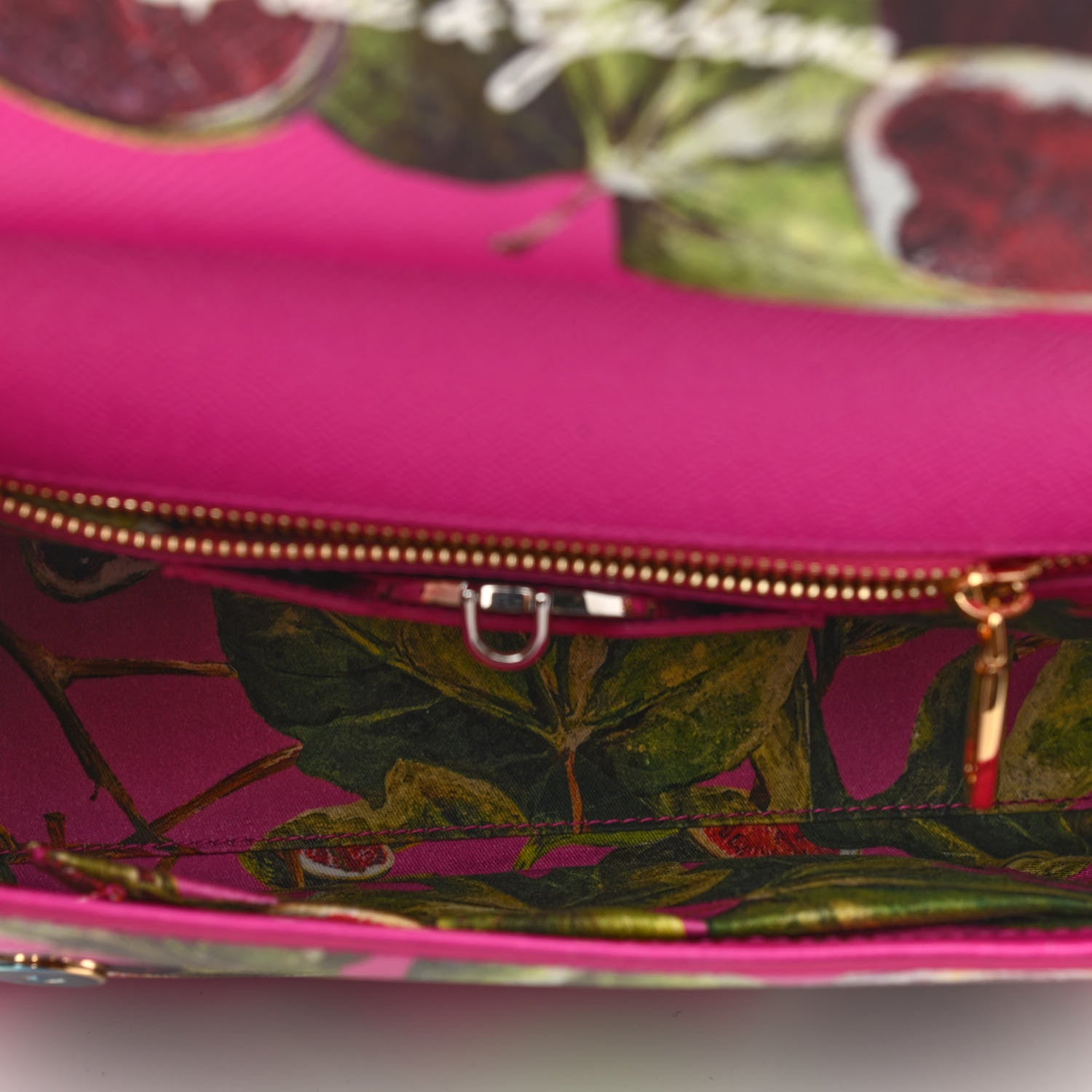 Dolce & Gabbana Dauphine Fig Print Medium Miss Sicily Satchel Pink 5 of 9