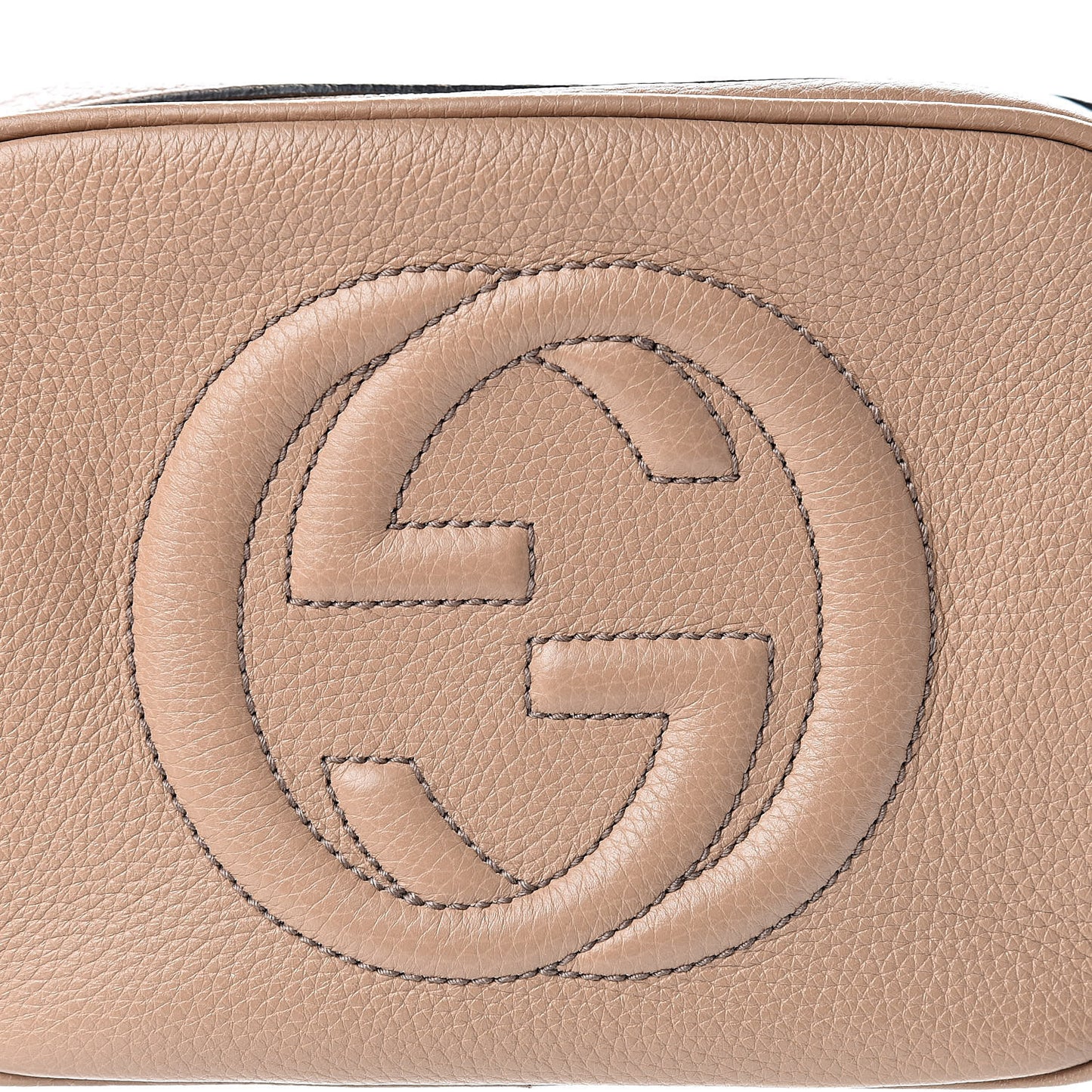 Pebbled Calfskin Small Soho Disco Bag Rose Beige