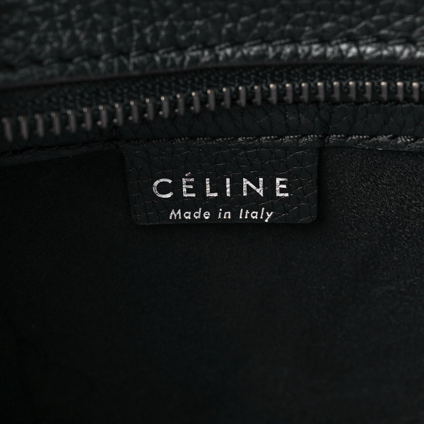 Drummed Calfskin Nano Luggage Black