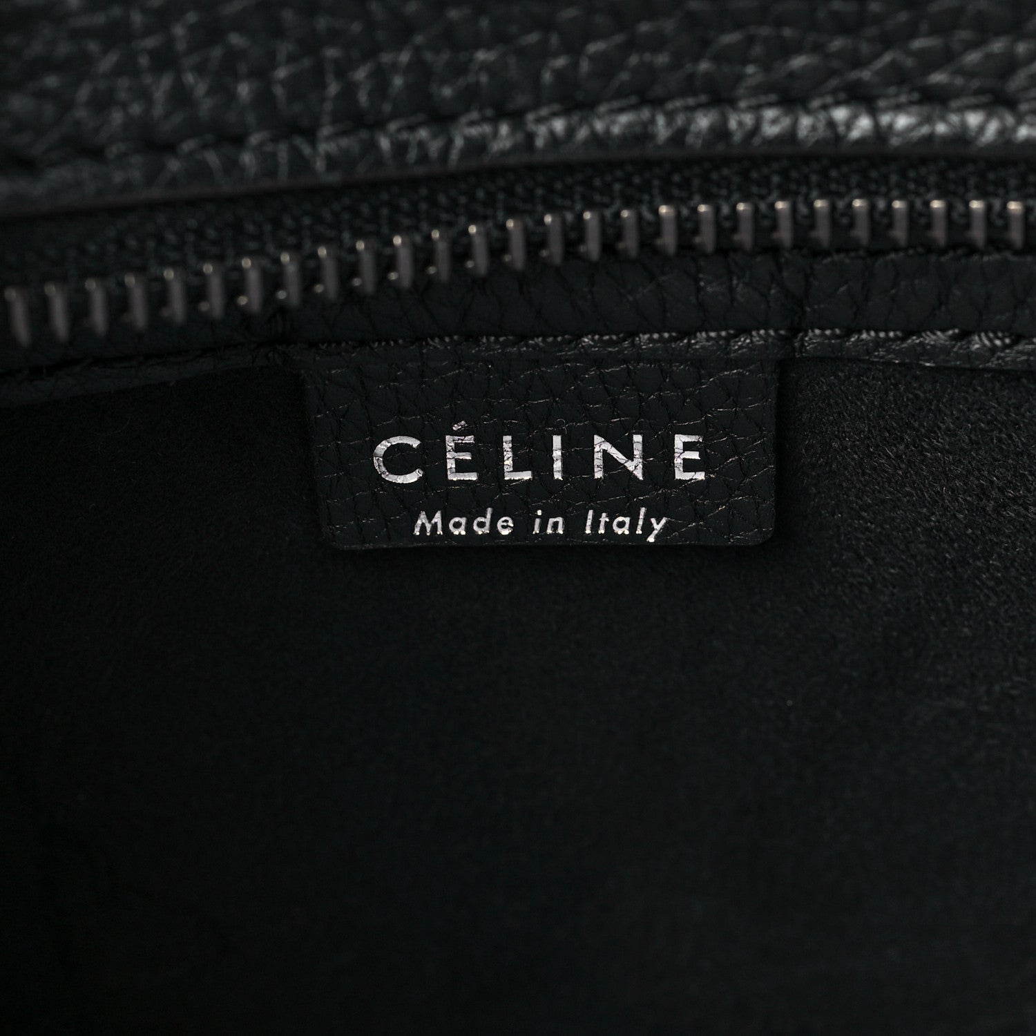 Celine Drummed Calfskin Nano Luggage Black 6 of 8