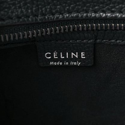 Celine Drummed Calfskin Nano Luggage Black 6 of 8