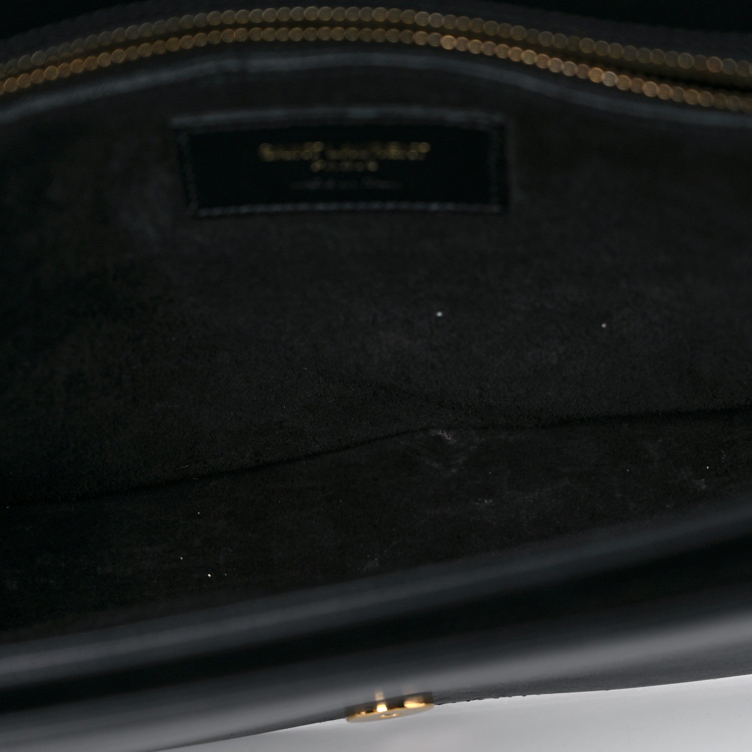Saint Laurent Smooth Calfskin Medium Classic Monogram Universite Bag Black 15 of 21