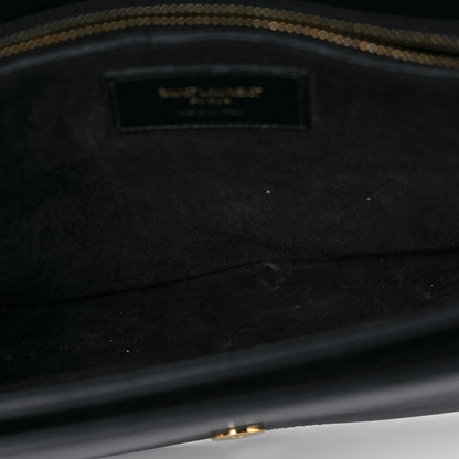 Saint Laurent Smooth Calfskin Medium Classic Monogram Universite Bag Black 15 of 21