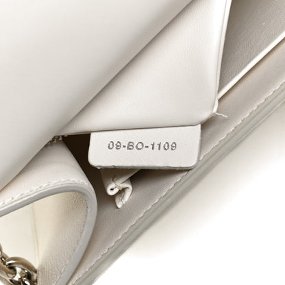 Christian Dior Grained Calfskin 30 Montaigne Chain Flap Bag White 7 of 13