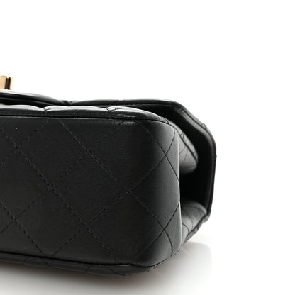 Chanel Lambskin Quilted Mini Top Handle Rectangular Flap Black 10 of 10