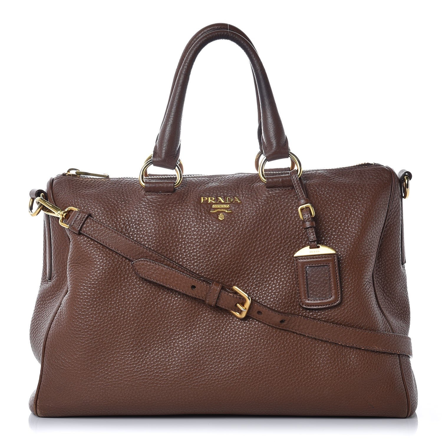 Prada Vitello Daino Shopping Tote Bruciato 1 of 17