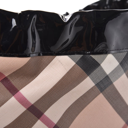 Burberry Patent Supernova Check Drawstring Hobo 11 of 13