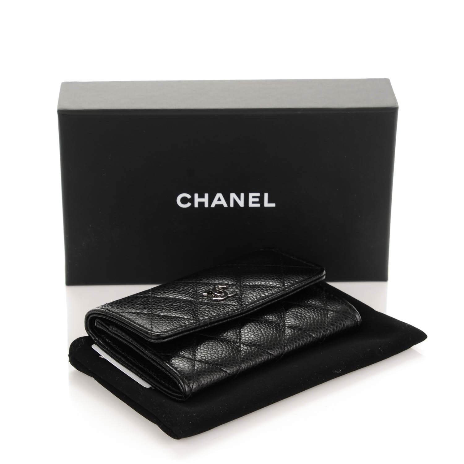 Chanel Caviar Quilted Flap Card Holder Black 4 of 8