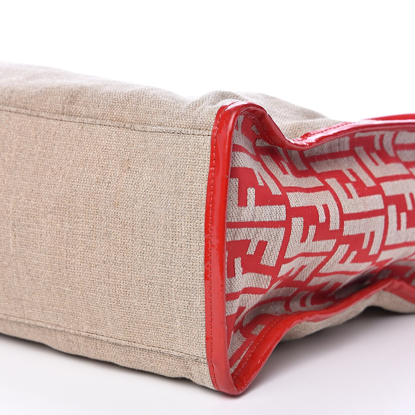 Linen Patent FF Shopping Tote Fragola