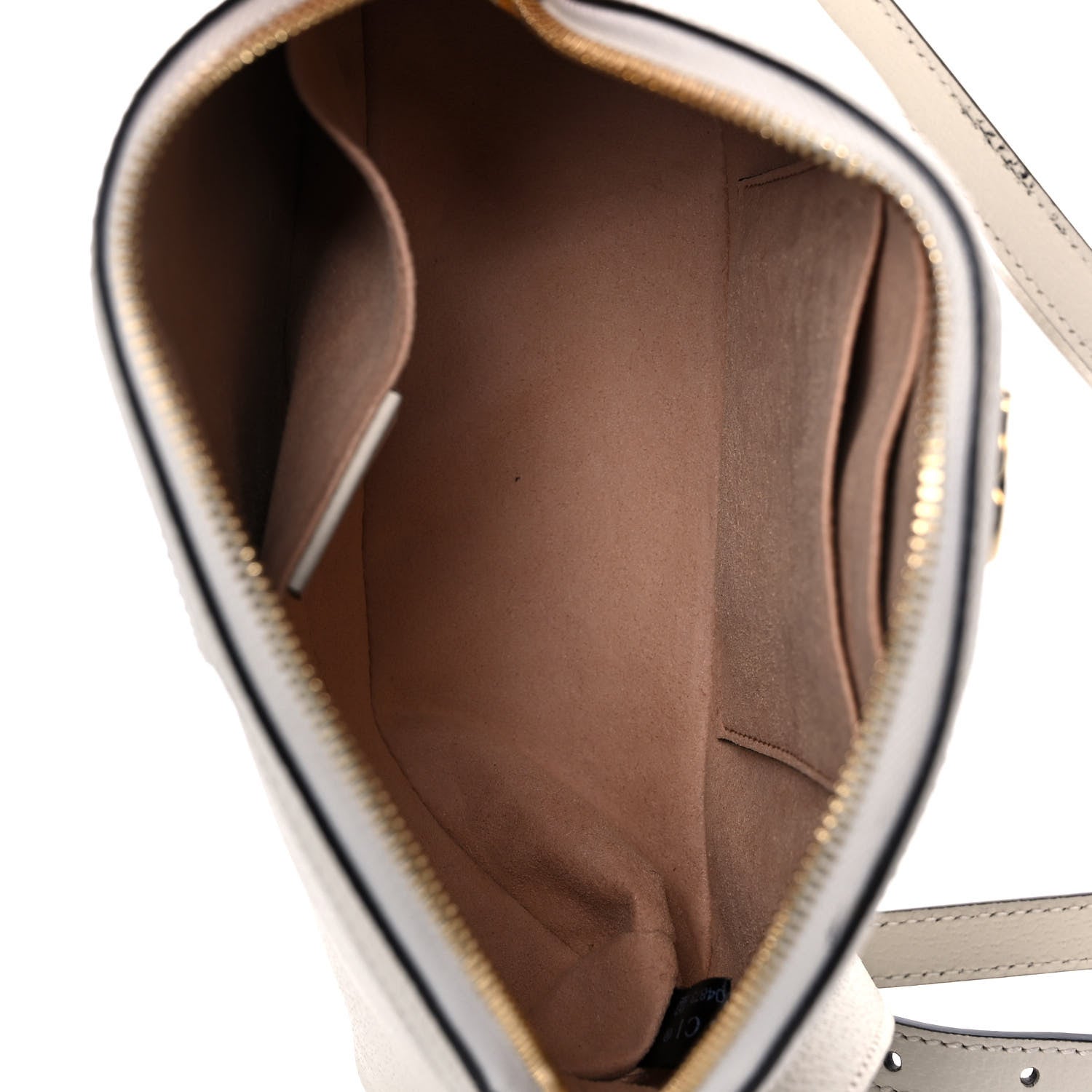 Gucci Textured Dollar Calfskin Web Small Ophidia Dome Shoulder Bag Mystic White 5 of 12