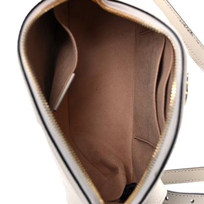 Gucci Textured Dollar Calfskin Web Small Ophidia Dome Shoulder Bag Mystic White 5 of 12