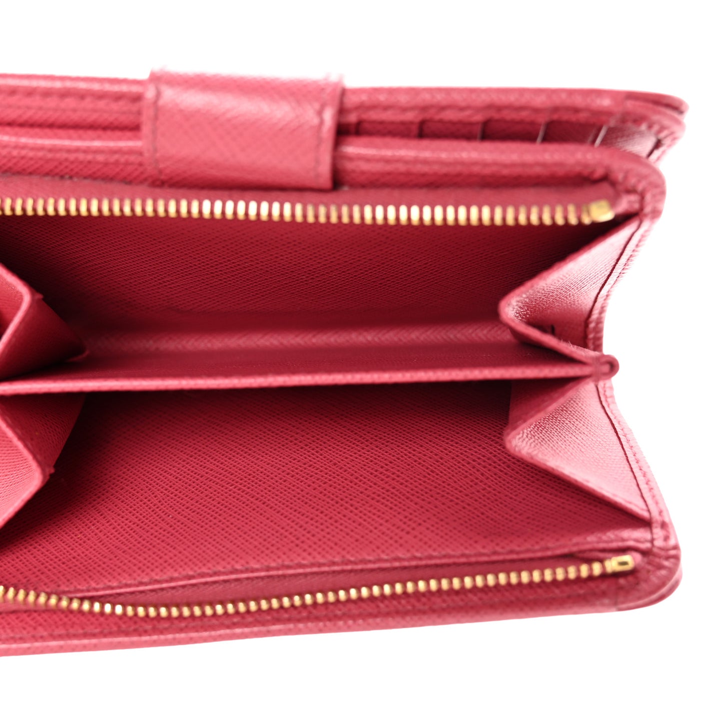 Saffiano Metal Compact Wallet Peonia