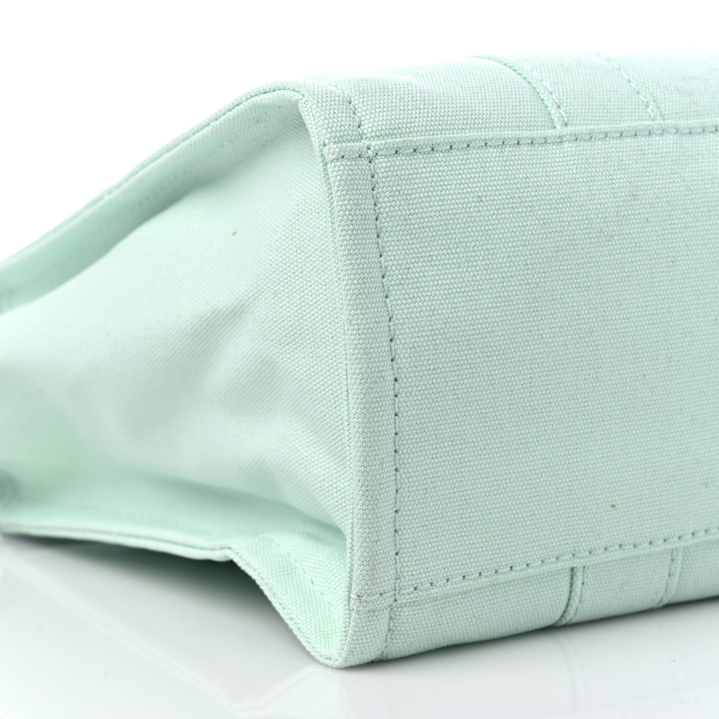 Cotton Canvas Small The Traveler Tote Bag Seafoam