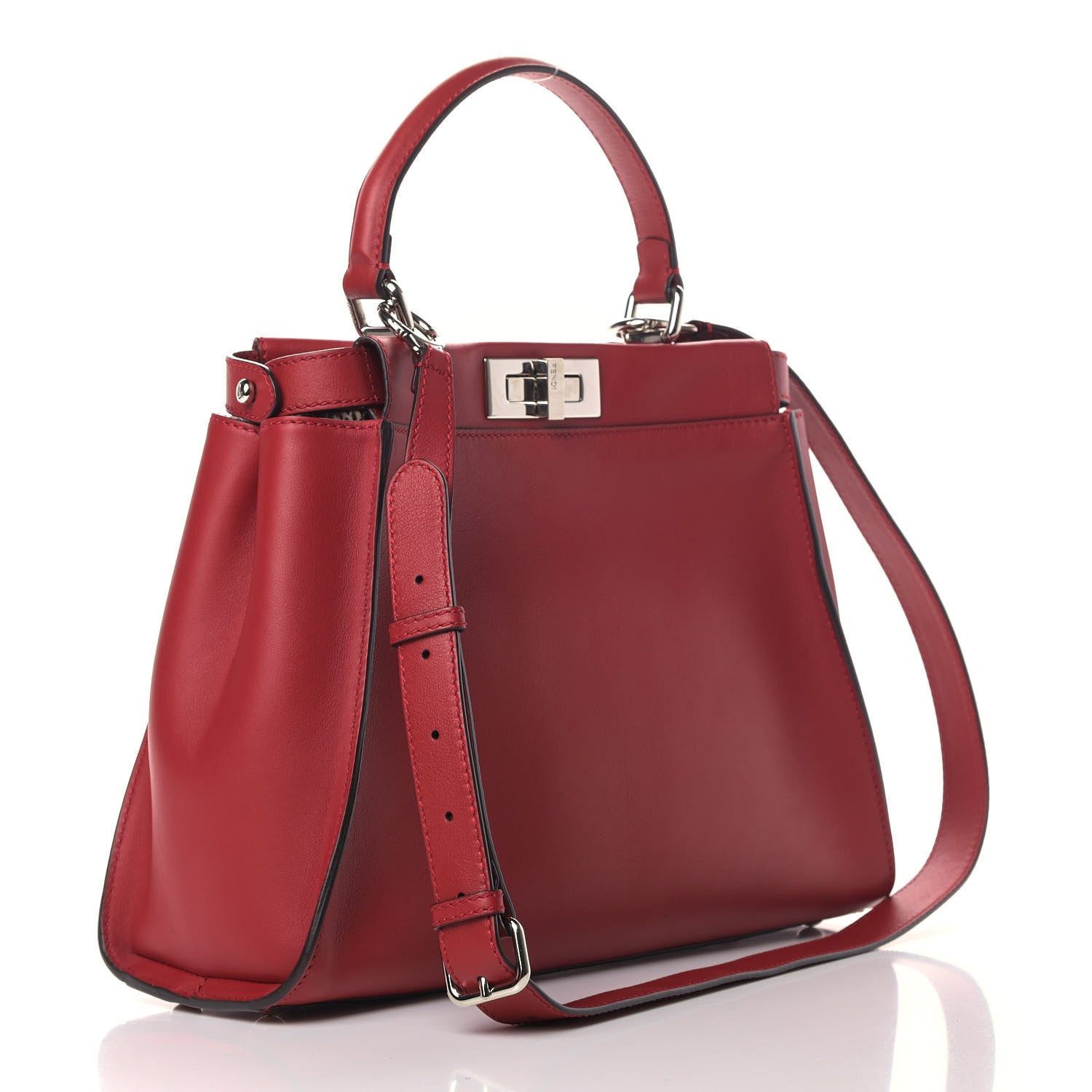 Fendi Vitello Seta Elaphe Crocodile Monster Eyes Medium Peekaboo Iconic Satchel Ribes Naturale 3 of 7
