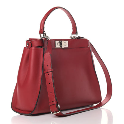 Fendi Vitello Seta Elaphe Crocodile Monster Eyes Medium Peekaboo Iconic Satchel Ribes Naturale 3 of 7