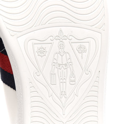 Gucci Calfskin Ayers Web Dagger Embroidered Ace Sneakers 37 White 6 of 11
