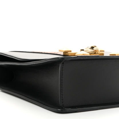 Gucci Nappa Elaphe GG Supreme Monogram Medium Osiride Shoulder Bag Black Bright Cuir Beige Ebony 9 of 10