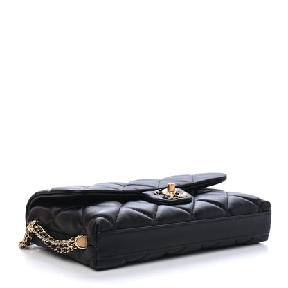 Chanel Lambskin Quilted Crush On Chains Flap Bag Black 4 of 9