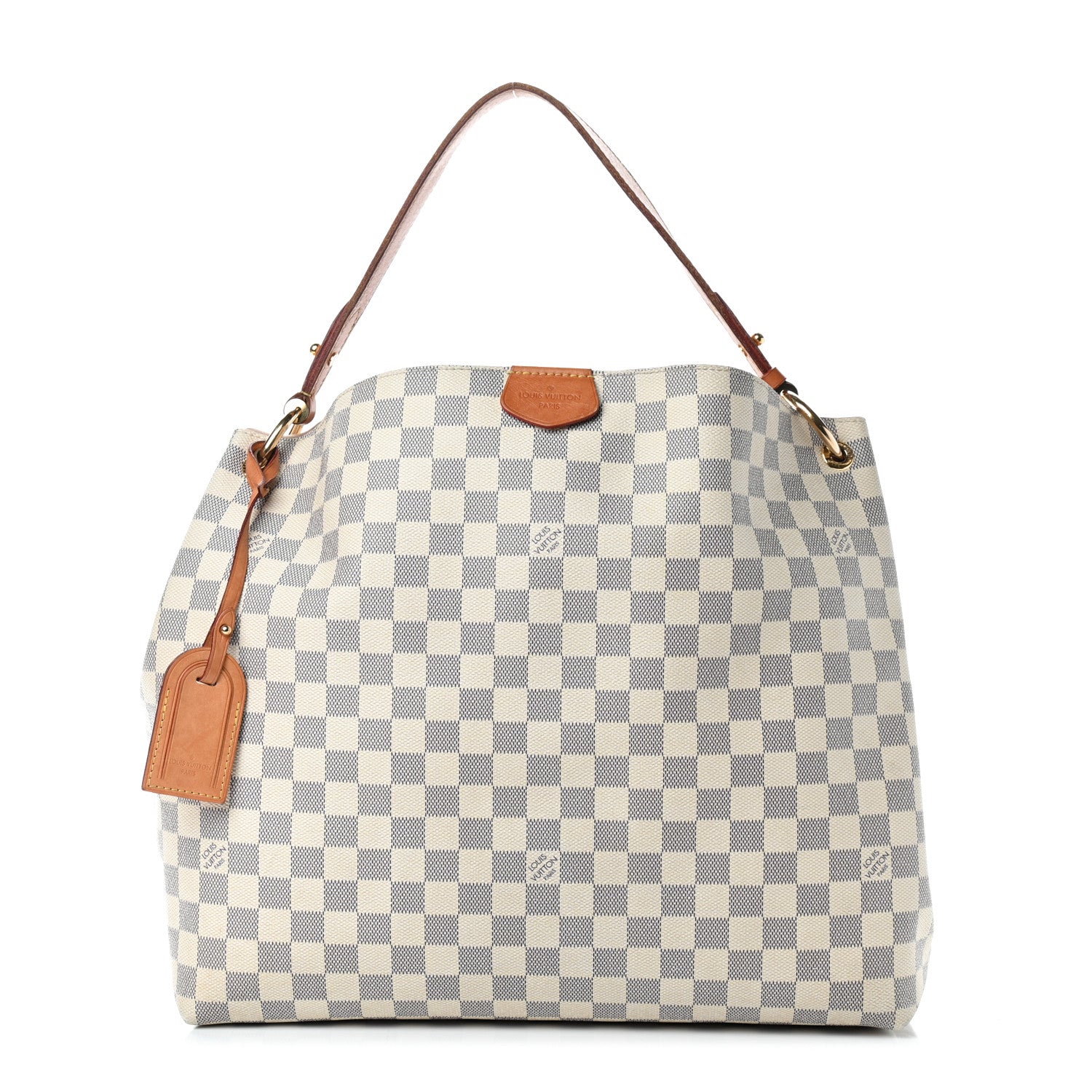 Louis Vuitton Damier Azur Graceful MM Rose Ballerine 1 of 12