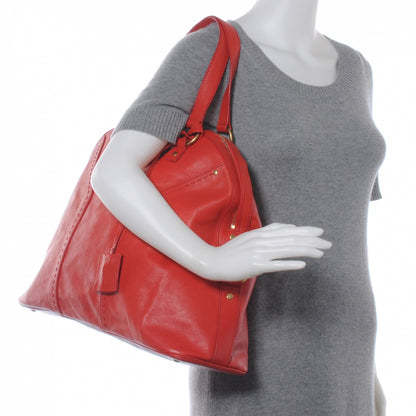 Saint Laurent Leather Oversized Muse Red 2 of 7