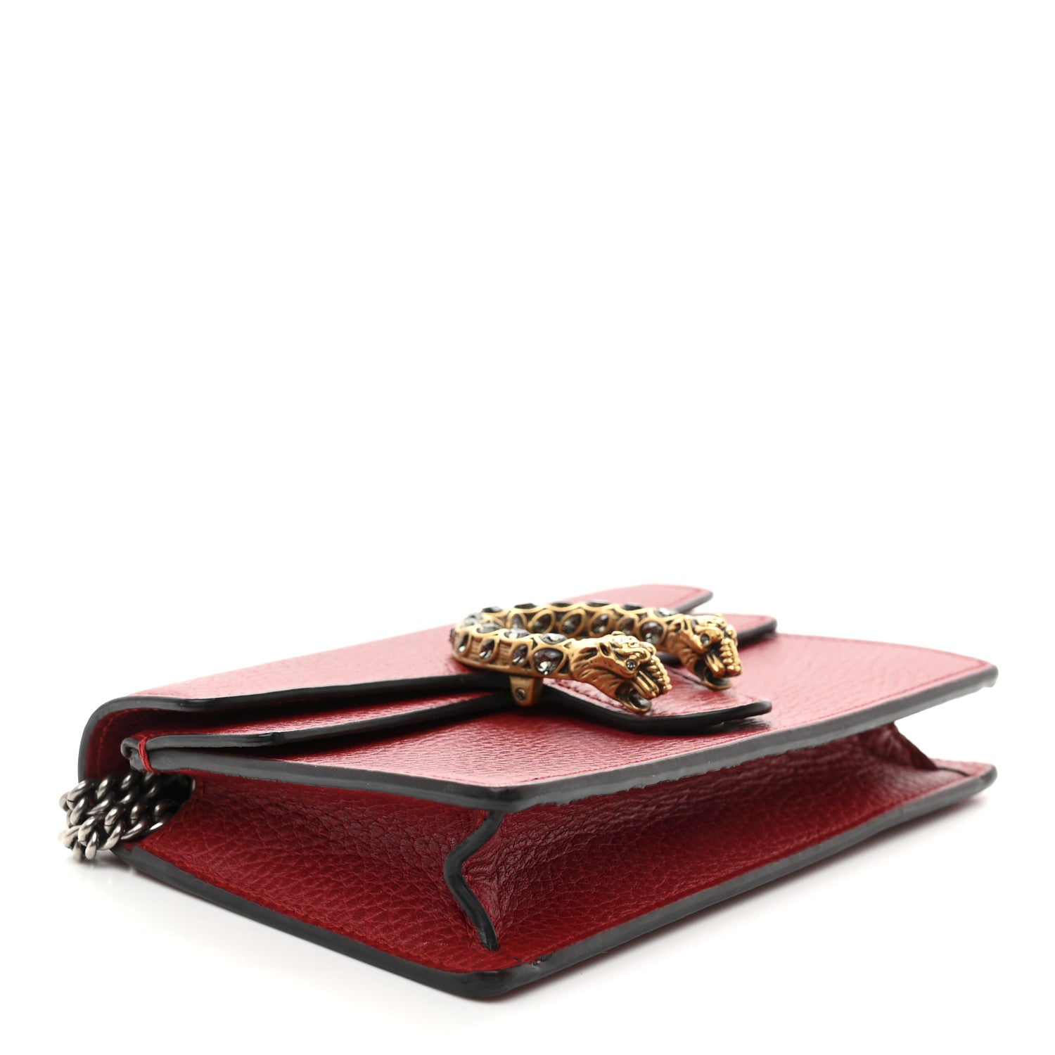 Gucci Calfskin Super Mini Dionysus Shoulder Bag Hibiscus Red