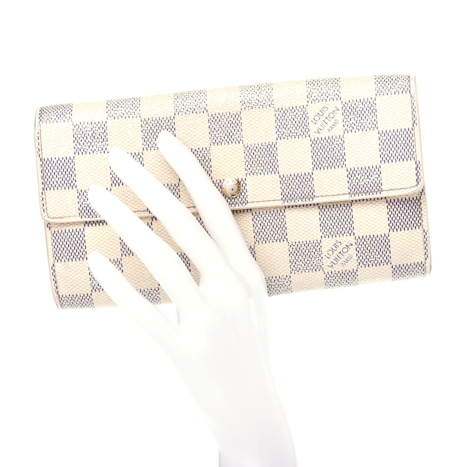 Louis Vuitton Damier Azur Sarah Wallet 2 of 10