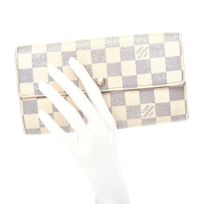 Louis Vuitton Damier Azur Sarah Wallet 2 of 10