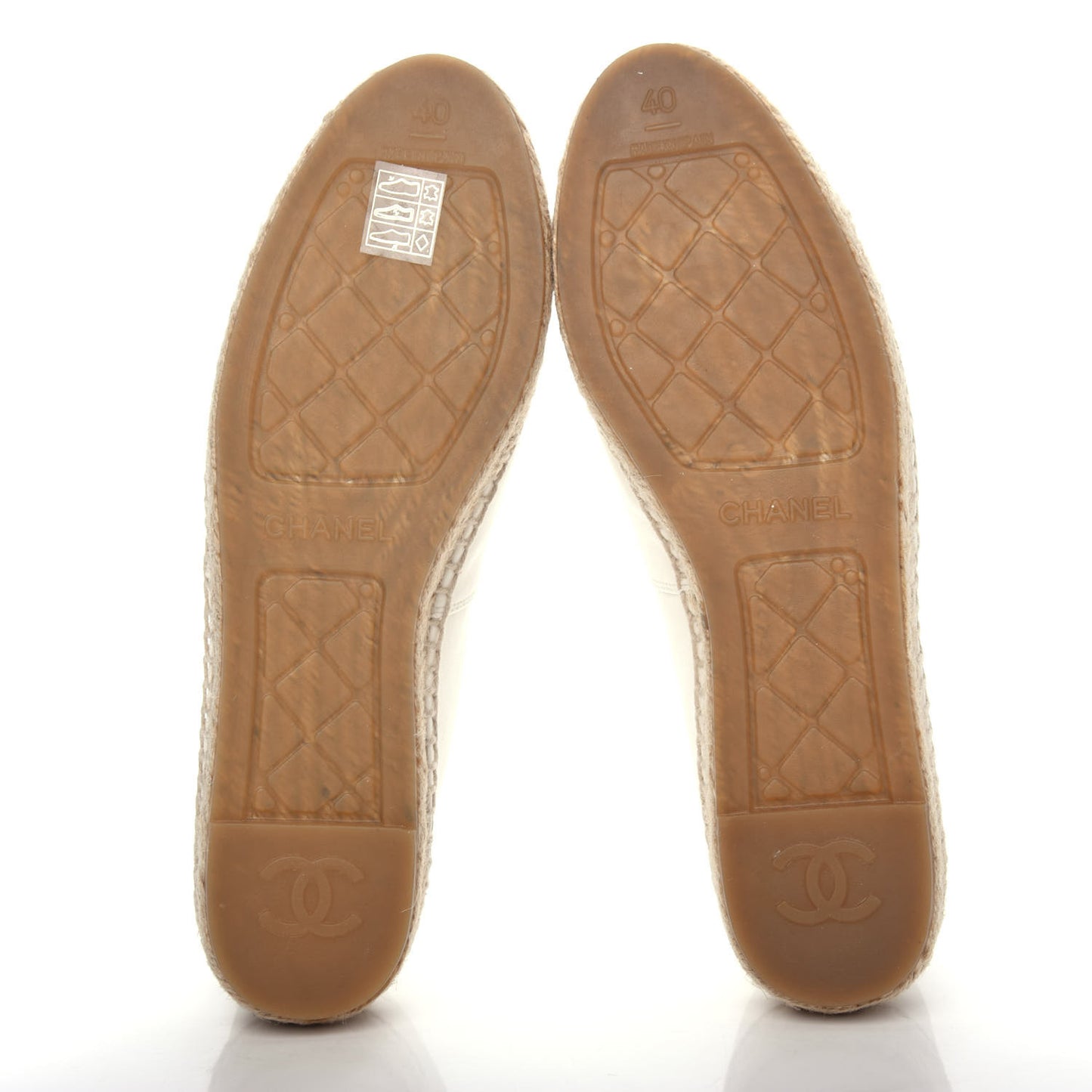 Lambskin CC Espadrilles 40 White