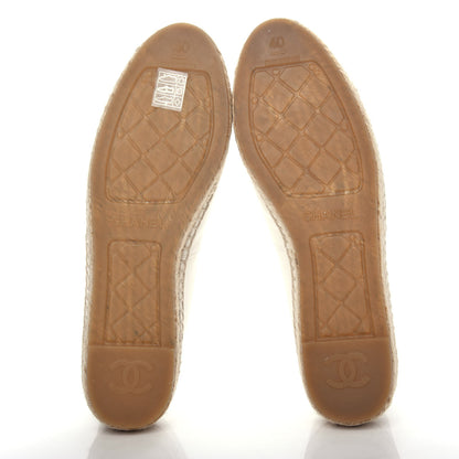 Chanel Lambskin CC Espadrilles 40 White 6 of 13