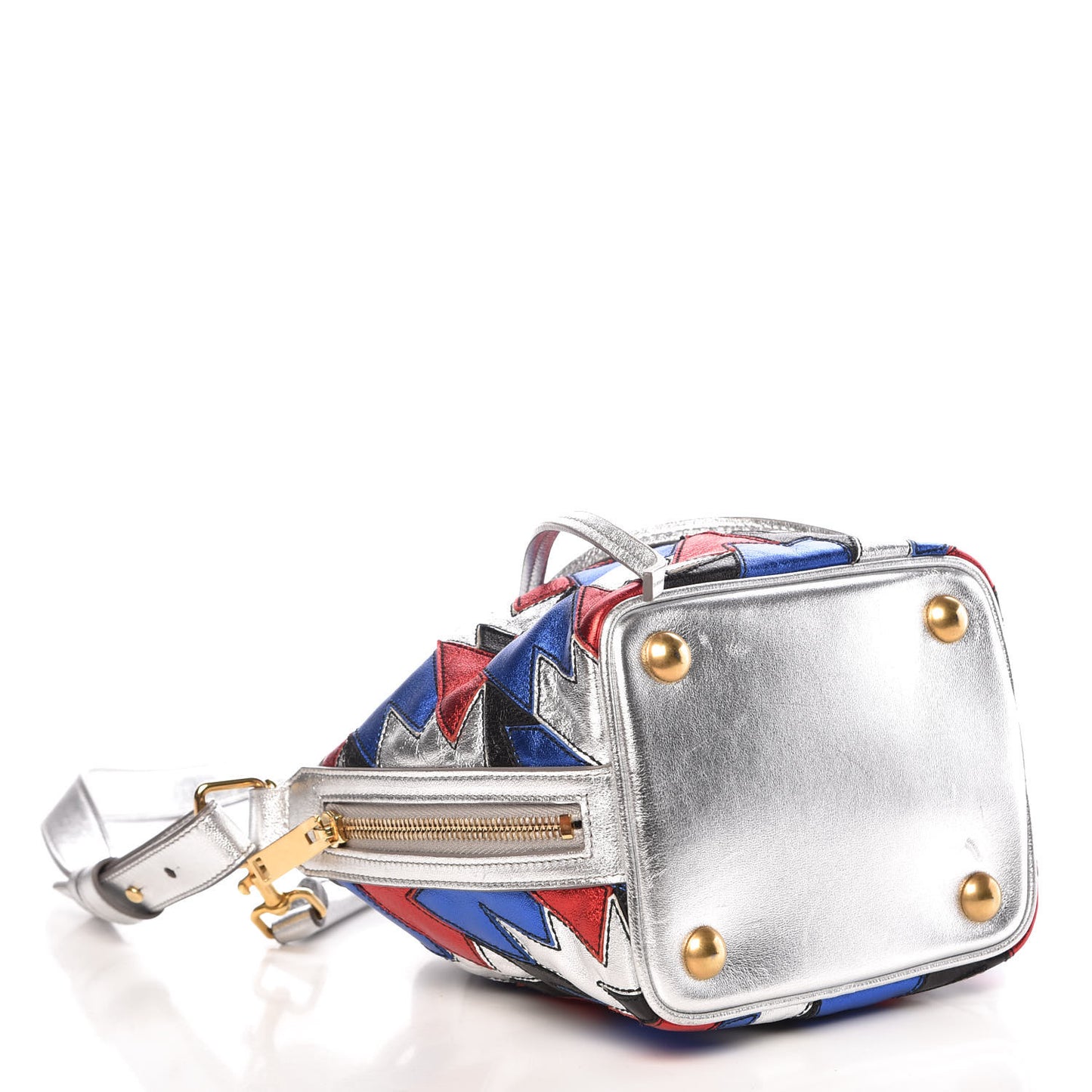 Calfskin Patchwork Small Emmanuelle Bucket Bag