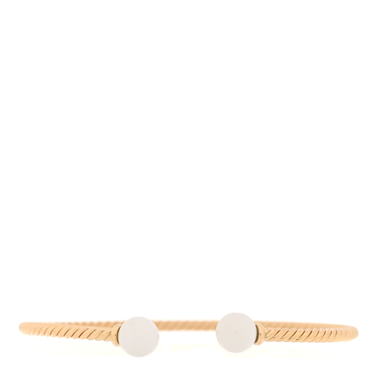 18K Yellow Gold White Onyx 7mm Solari Bracelet