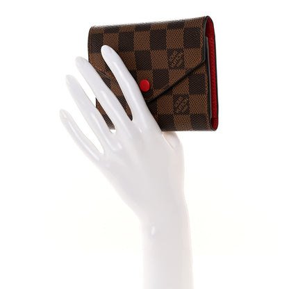 Louis Vuitton Damier Ebene Victorine Wallet Red 8 of 8