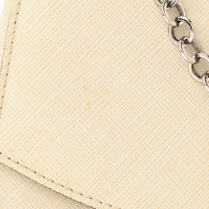 Salvatore Ferragamo Saffiano Gancio Chain Flap White 14 of 15