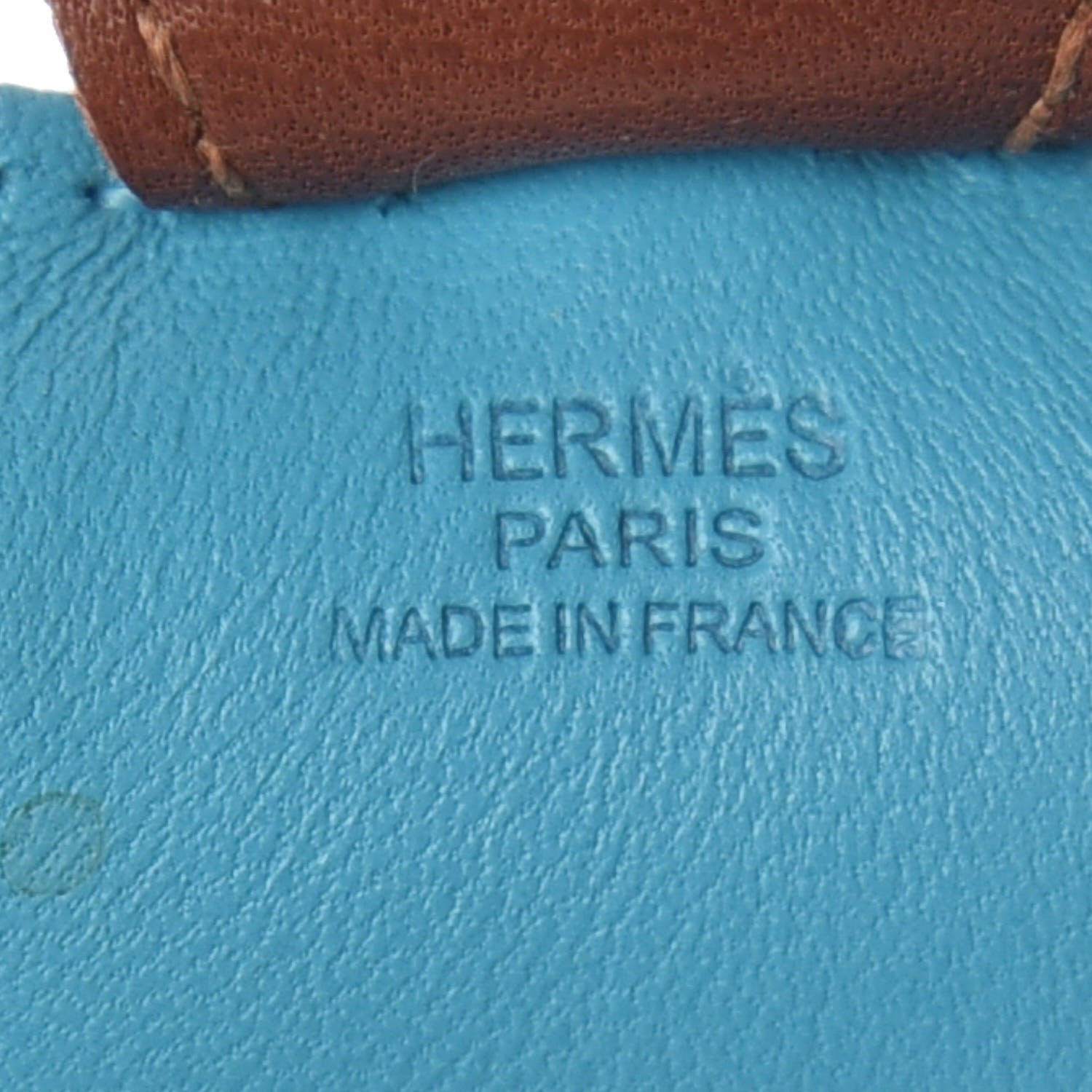 Hermes Milo Lambskin Grigri Rodeo Horse Bag Charm PM Bleu Azteque Bleu Electrique Fauve 3 of 4