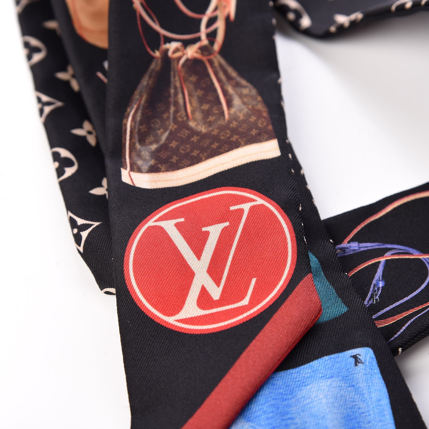 Louis Vuitton Silk Monogram Tribute To Noe BB Bandeau Black 4 of 4