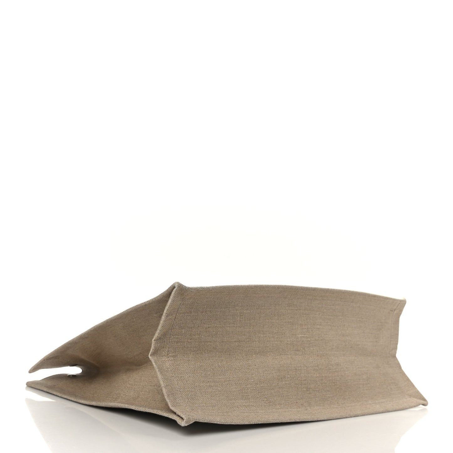 Linen Calfskin Rive Gauche Tote Optic White