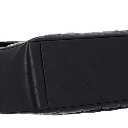 Chanel Lambskin Quilted XL Jumbo Single Flap Black 10 of 12