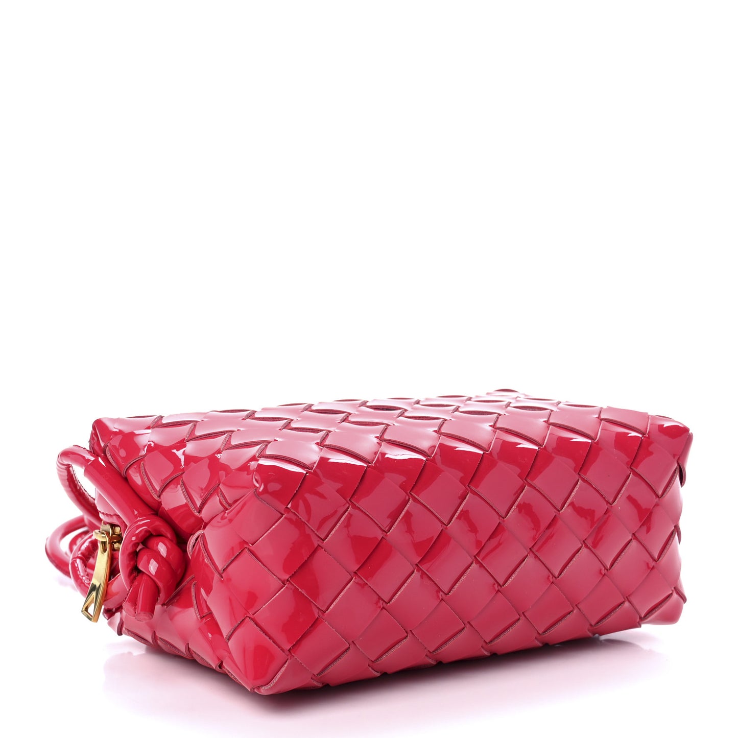 Patent Nappa Intrecciato Mini Loop Camera Bag Candy Stripe