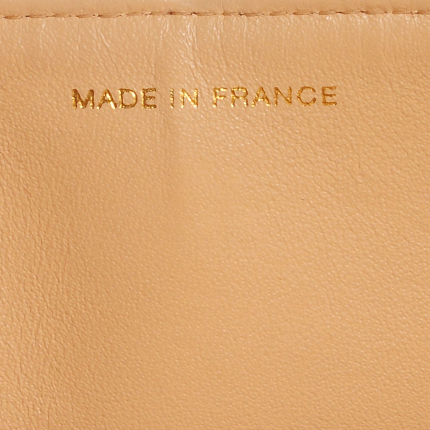 Lambskin Quilted Small Double Flap Beige