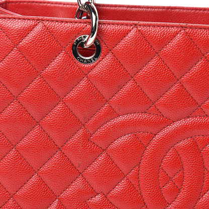 Chanel Caviar Quilted Grand Shopping Tote GST Red 15 of 16